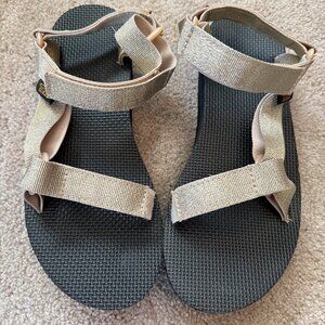 Womens Gold Tevas - Size 8